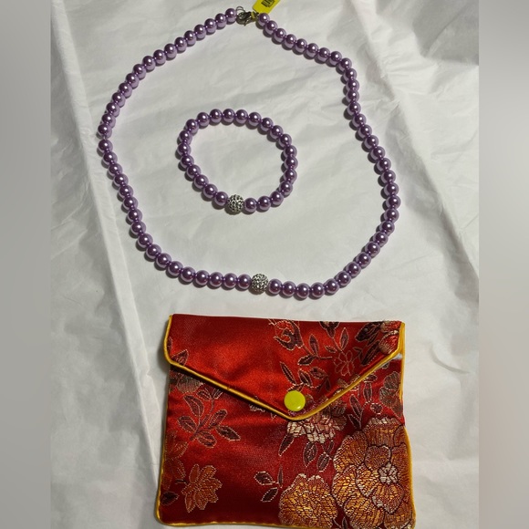 Purple rhinestone set - Picture 2 of 2